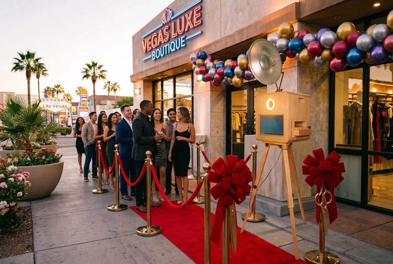 Grand Openings photo booth rental in Las Vegas