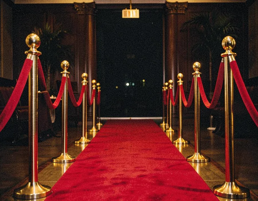 Red Carpet & Stanchions photo booth upgrade